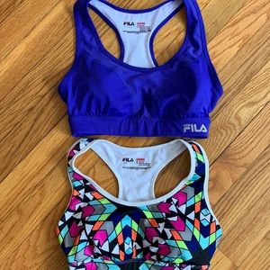 Lot of 2 Fila sports bra. Both are small.